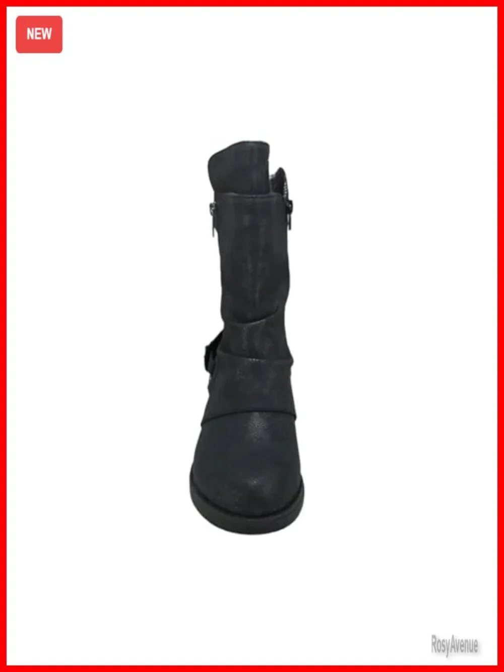 Synthetic Keto Mid-Calf Snow Boot with Zip and Buckle